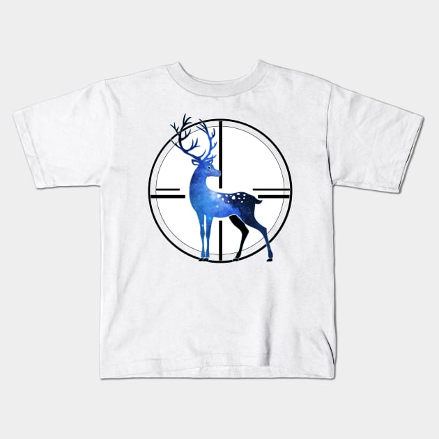 Deer hunting Kids T-Shirt by Creation Cartoon